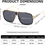 Thumbnail: Kimorn Sunglasses for Men Retor Goggle Metal Frame Classic Eyewear AE0336