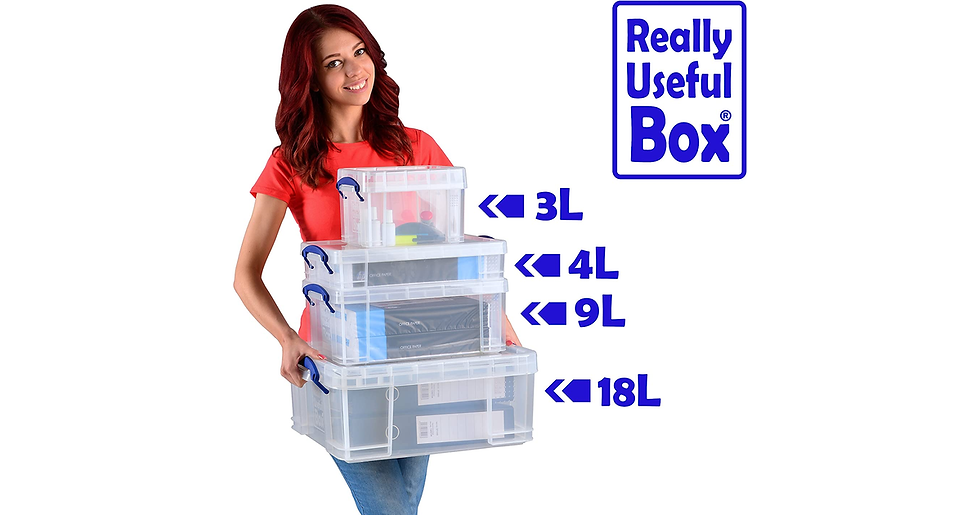 Thumbnail: Really Useful Box 4 Litre Office Storage Box, Clear