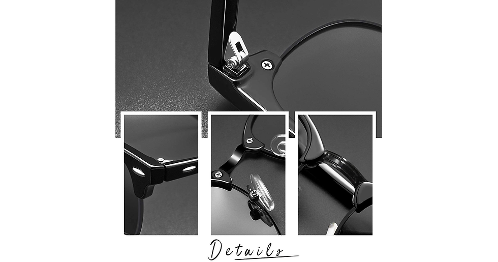 Thumbnail: Joopin Semi-Rimless Polarised Sunglasses Man - UV400 Protection Retro Half Frame