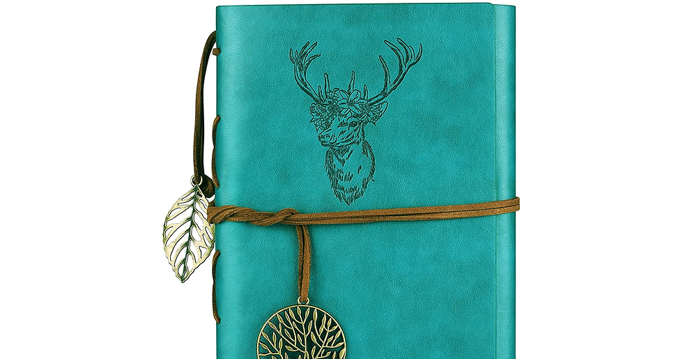Thumbnail: Leather Journal, Leather Notebook Refillable Vintage Diary Travel Spiral Bound J