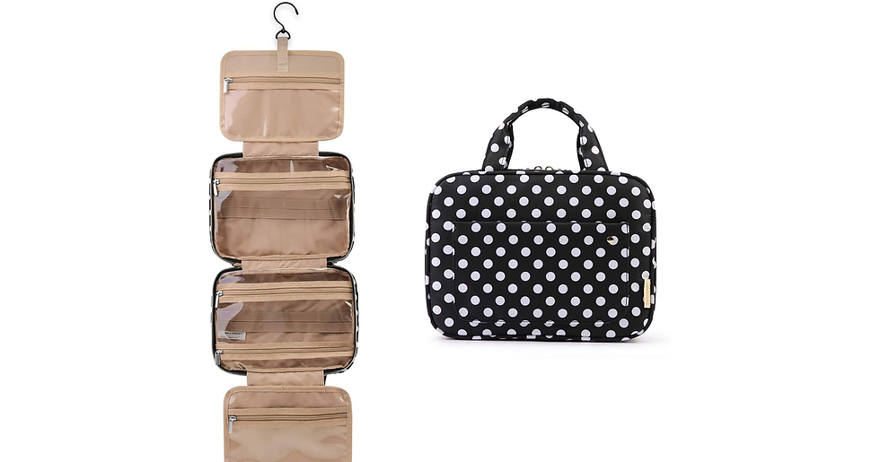 Thumbnail: BAGSMART Hanging Toiletry Bag Travel Large Wash Bag Womens Cosmetic Bag Clear fo