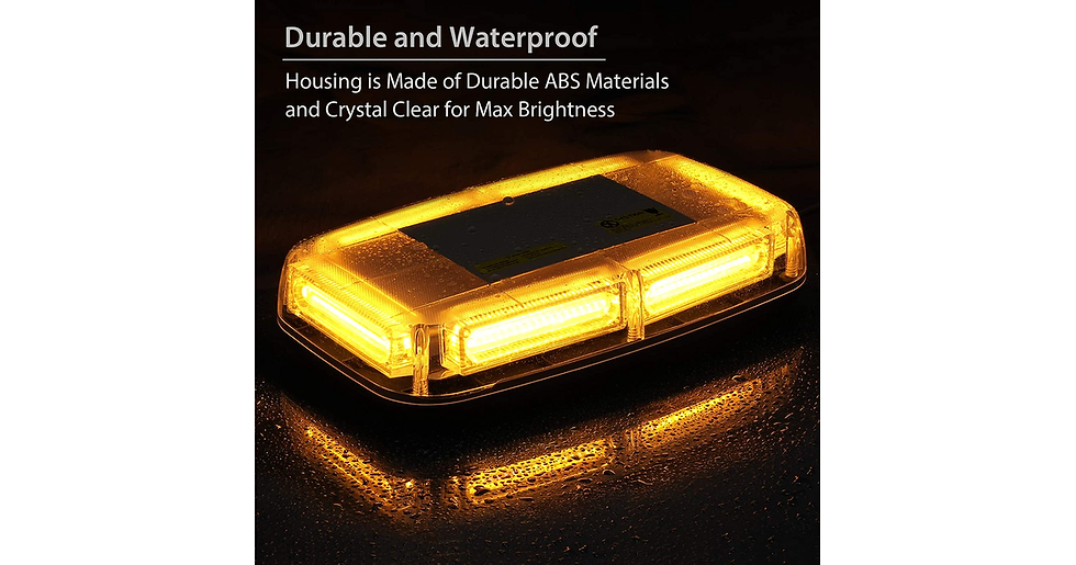 Thumbnail: Justech 6-COB LED 60W Car Warning Light 7 Flash Modes Waterproof Amber Beacon Em