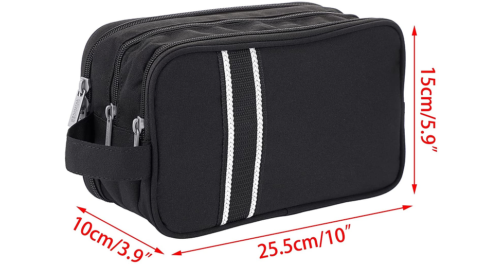 Thumbnail: IGNPION Travel Toiletry Wash Bag Dry & Wet Separation Gym Shaving Organiser Bag 