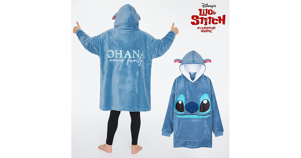 Thumbnail: Disney Hoodies for Girls, Kids Oversized Hoodie Blanket, Stitch Disney Gifts