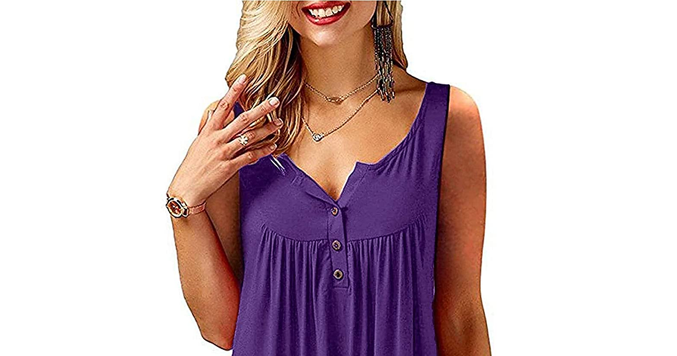 Thumbnail: Florboom Womens Casual Long/Short Sleeve Tops Loose Pleated Tunic Shirts