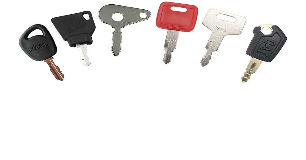 Thumbnail: GAOHOU 6PCS Master Key Excavator Dumper Plant Ignition Key Set Compatible for BO