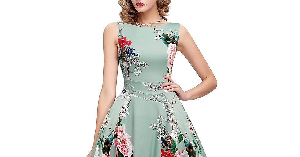Thumbnail: Ihot Women'S Vintage 1950S Classy Rockabilly Retro Floral Pattern Print Cocktail