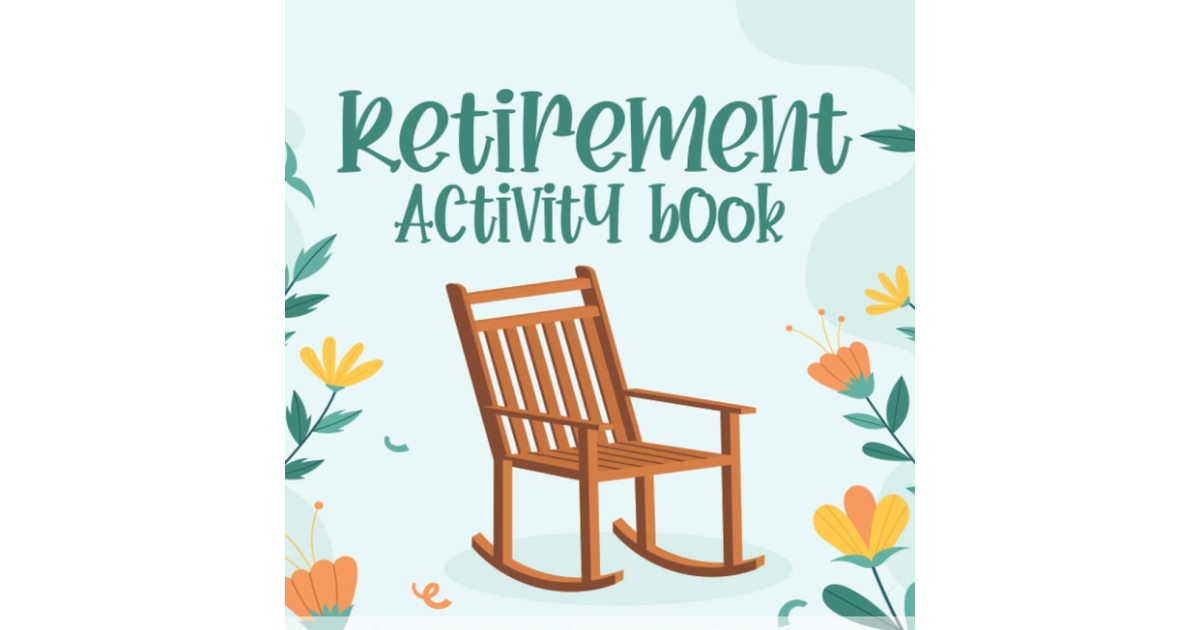 Retirement Gifts for Women : Retirement Activity Book | Coloring Pages , Word Se