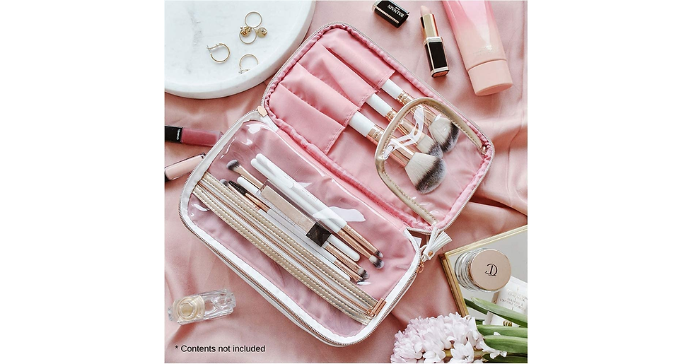 Thumbnail: Makeup Bag Organiser - Large Make up Storage Toiletry Cosmetic Case for Girls & 