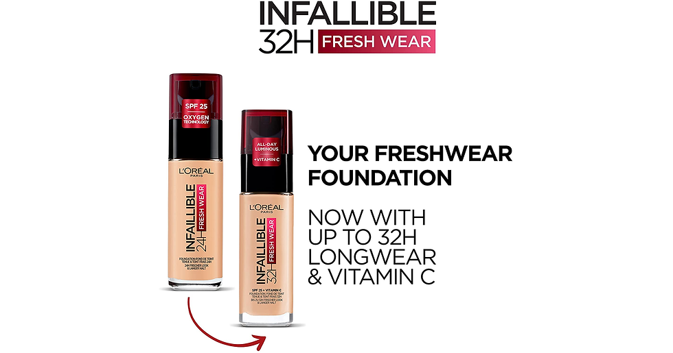 Thumbnail: L'Oreal Paris Infallible 32H Fresh Wear Foundation 15 Porcelain, Longwear, Weigh