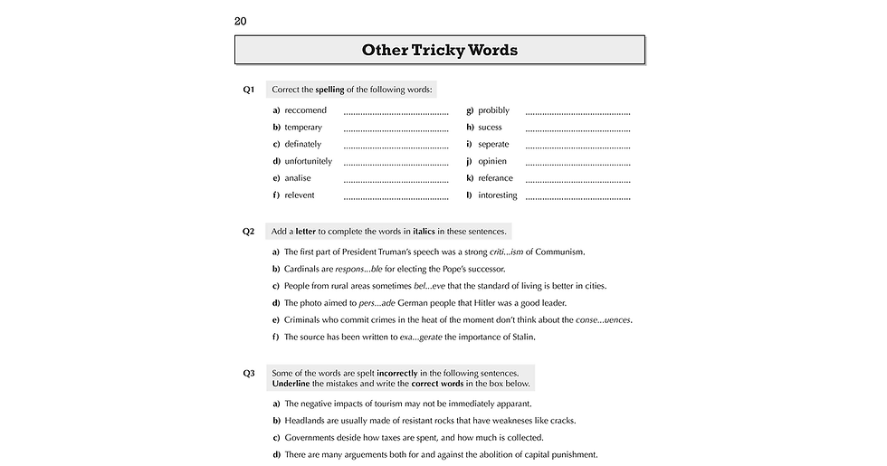 Thumbnail: Spelling, Punctuation and Grammar for Grade 9