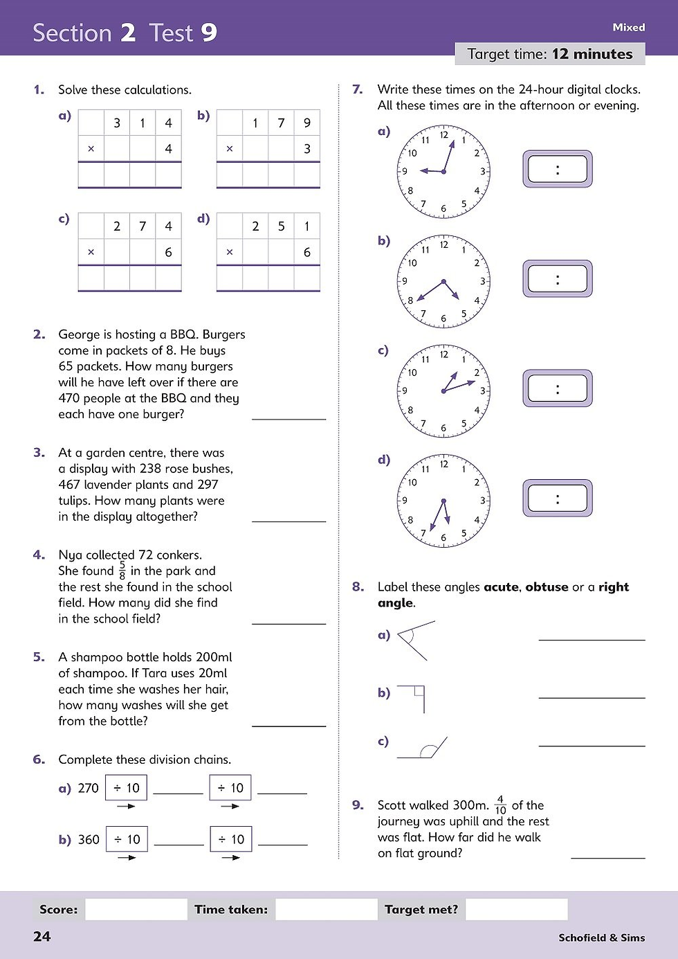 Thumbnail: 11+ Maths Rapid Tests Book 3 for GL and CEM: Year 4, Ages 8-9 the New