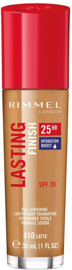 Rimmel London Lasting Finish 25 Hour Foundation, Full Coverage Formula with SPF