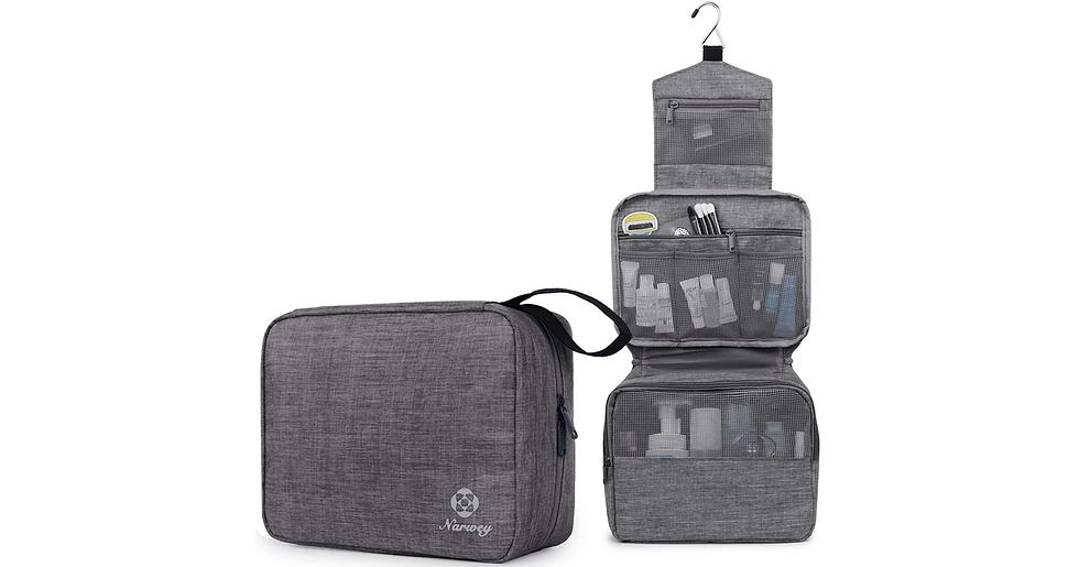 Thumbnail: Travel Hanging Toiletry Wash Bag Makeup Cosmetic Organizer for Women Girls Kids 