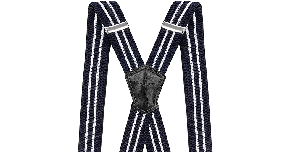 Thumbnail: Decalen Mens Braces with Very Strong Metal Clips Wide 4 Cm 1.5 Inch Heavy Duty S