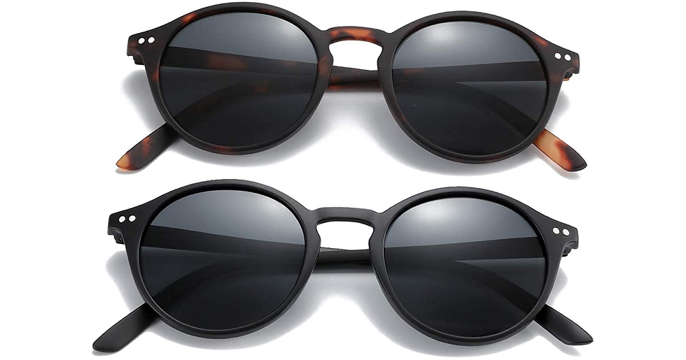 Thumbnail: ZENOTTIC 2 Pack Polarized Sunglasses for Women Men Retro Vintage round Square Su