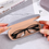 Thumbnail: Hard Shell Glasses Case, Portable Linen Fabric Sunglasses Case with Cleaning Clo