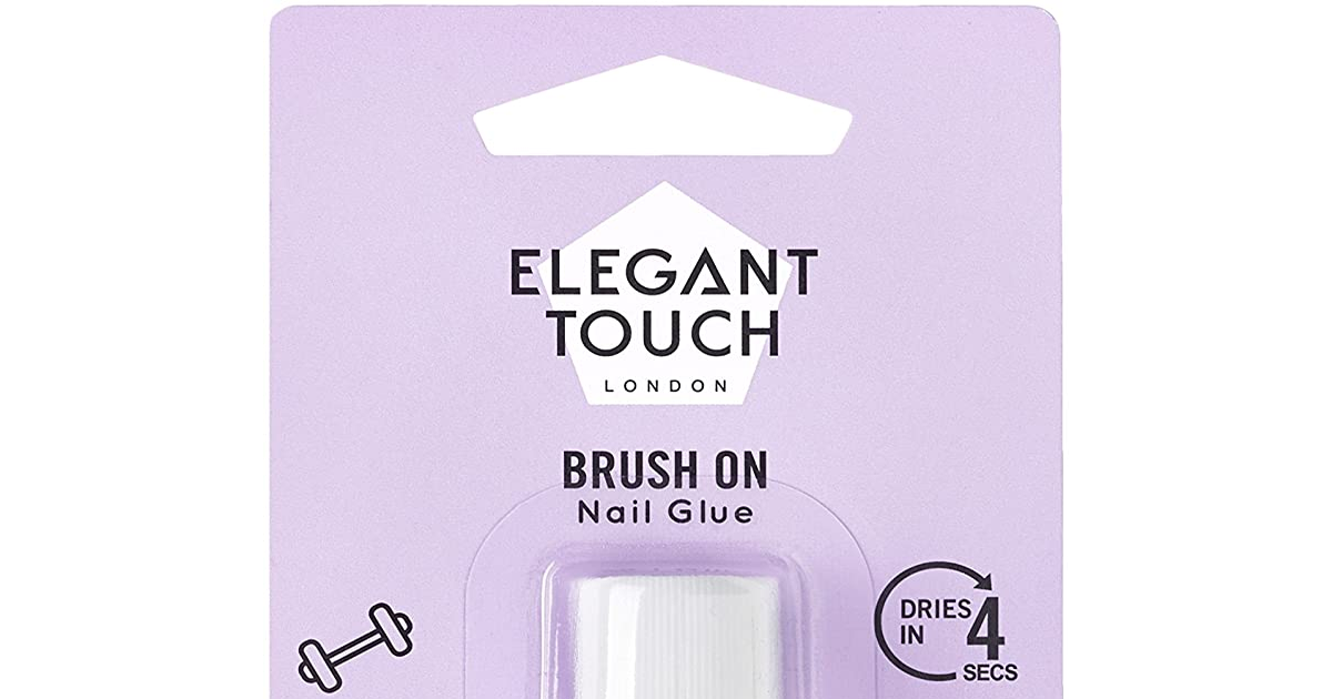 Elegant Touch Brush on Nail Glue Clear 6Ml
