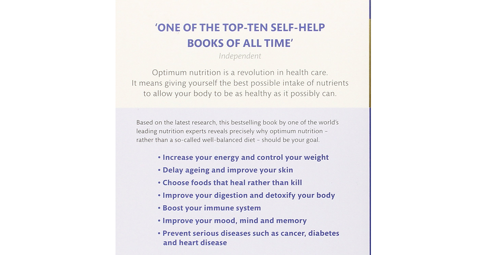 Thumbnail: The Optimum Nutrition Bible: the Book You Have to Read If Your Care about Your H
