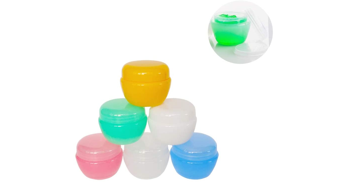 Greatforu 6 Pieces 10G/10ML Multi-Color Frosted Container Jars with Inner Liner