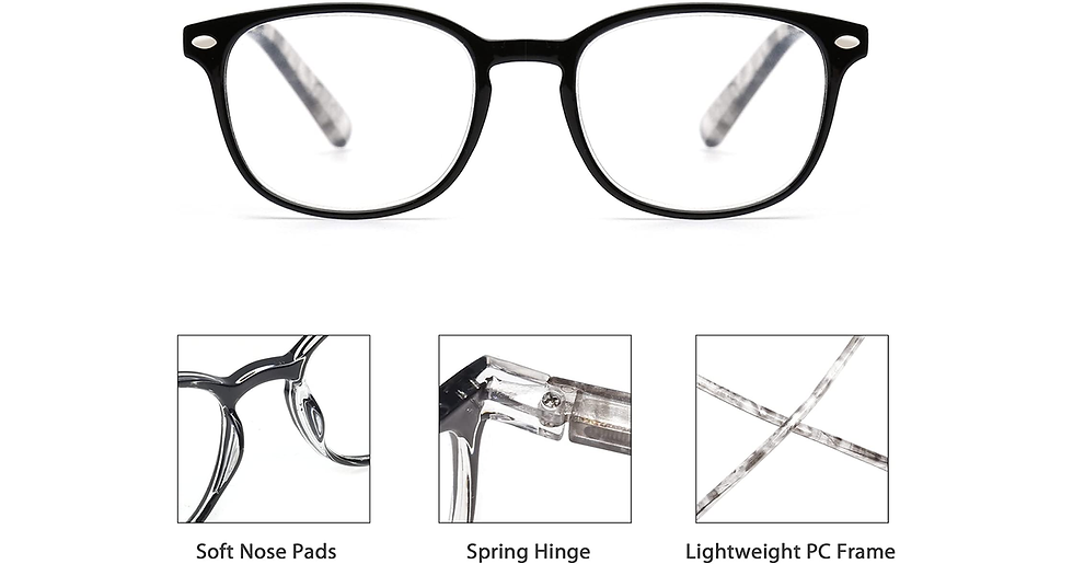 Thumbnail: JM Reading Glasses Women with Spring Hinge 4 Pack, Lightweight Quality Vintage R