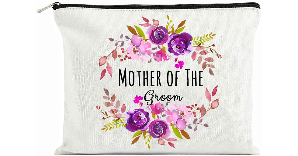 Thumbnail: Mother of the Bride Groom Gifts Makeup Bag Pouch Purse Bag Tote Bag for Mom Brid