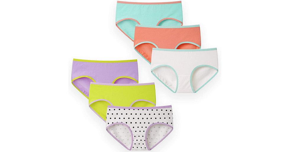 Thumbnail: INNERSY Teen Girls Knickers Soft Cotton Underwear Mid Waist Assorted Panties for