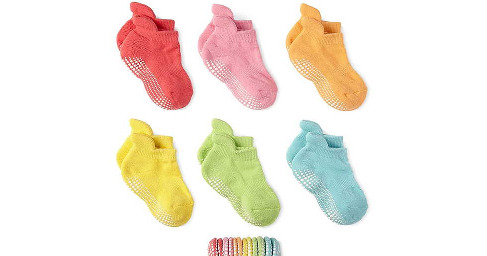Thumbnail: LA Active Grip Ankle Socks - Cozy Warm Winter Socks - for Baby Toddler Infant Ne
