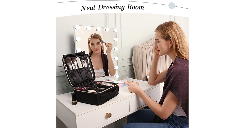 Thumbnail: Travel Makeup Bag Cosmetic Case Vanity Beauty Organiser Box Nail Polish Cosmetic