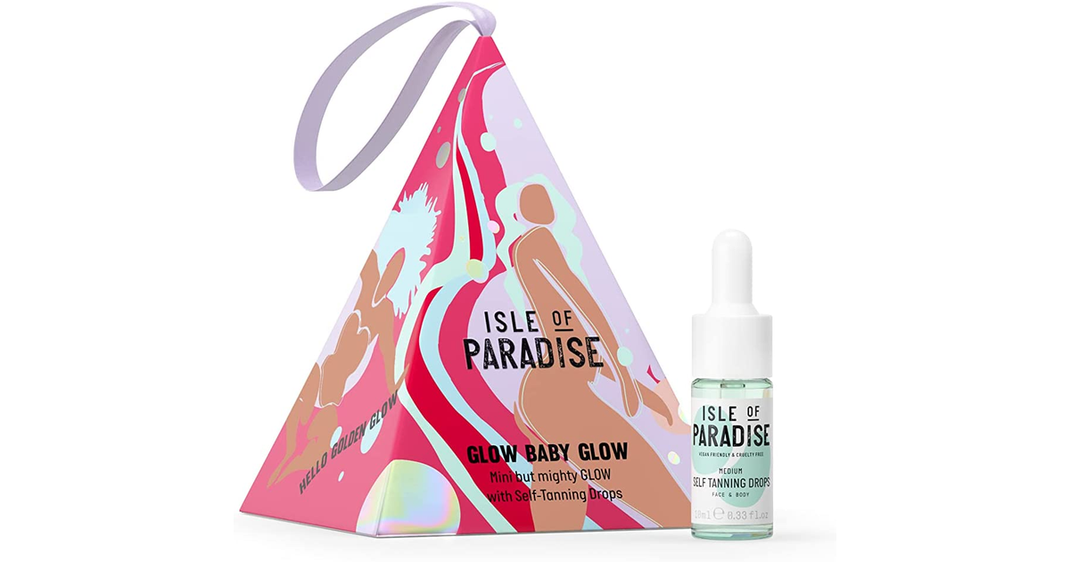 Isle of Paradise Fake Tan Gift Set, Medium (10 Ml), Add Self Tanning Drops to Sk