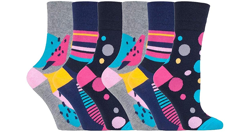 Thumbnail: Gentle Grip - 6 Pairs Non Elastic Soft Top Cotton Socks for Women