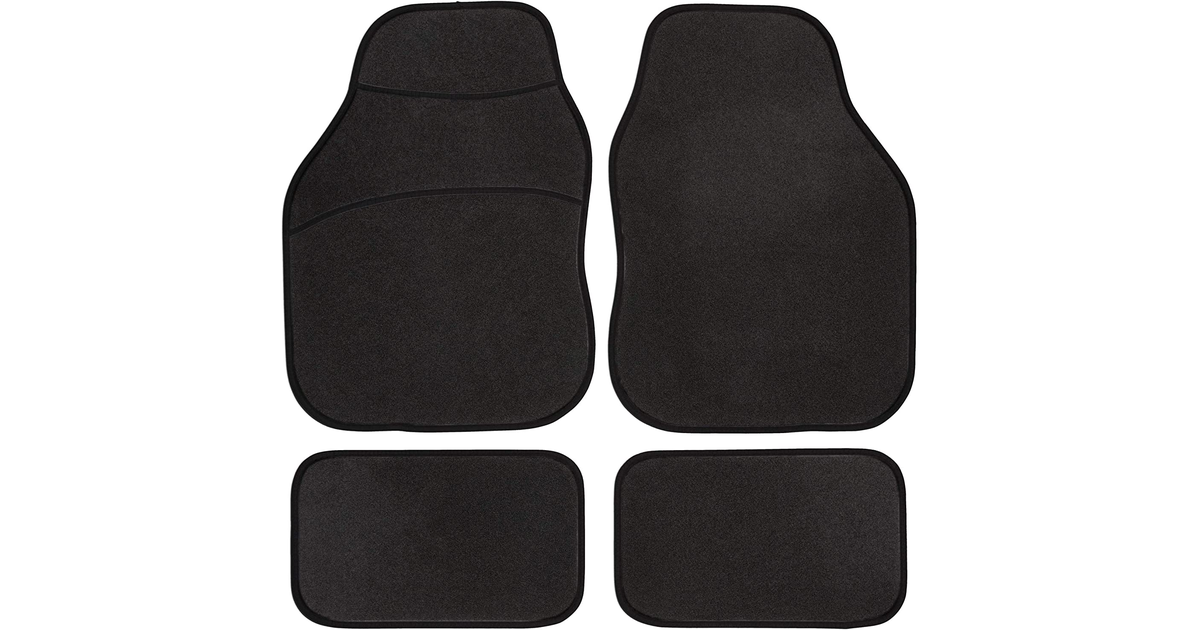 Safe Travel 27600 Universal Car Mats, Left Hand Drive (LHD), Carpet Heel, Black