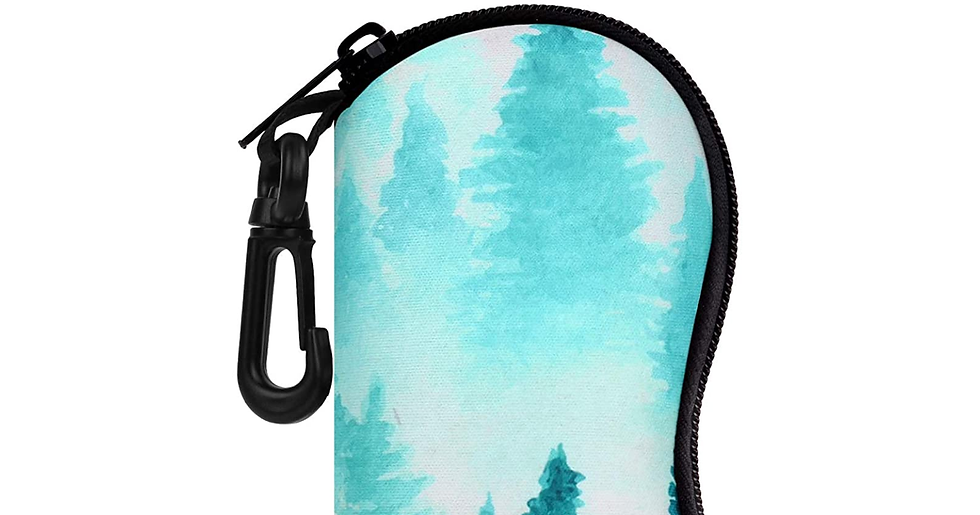 Thumbnail: Moko Eyeglasses Case, Soft Zippered Neoprene Sunglasses Pouch Protective Eyewear
