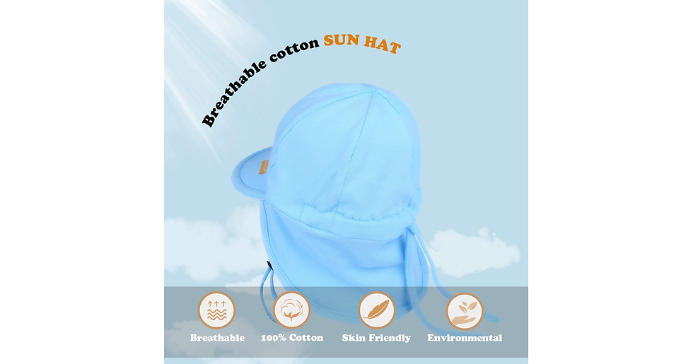 Thumbnail: FURTALK Cotton Baby Toddler Sun Hat UPF 50+ All-Day UV Protection Kids Unisex Gi