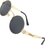 Thumbnail: CGID E72 Retro Steampunk Style Unisex Inspired round Metal Circle Polarized Sung