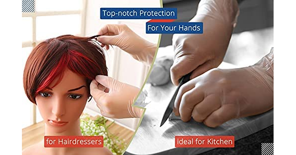 Thumbnail: 1Above 100 Clear Vinyl Disposable Gloves | Latex | Powder Free | Use for Food, S