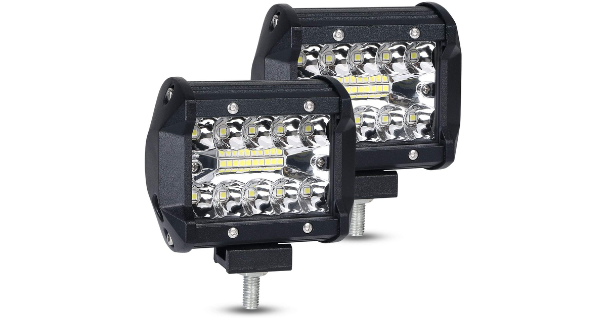 URAQT LED Light Bar, 2 Pack 4 Inch LED Pods Light Bar, 12V 150W Off-Road Driving