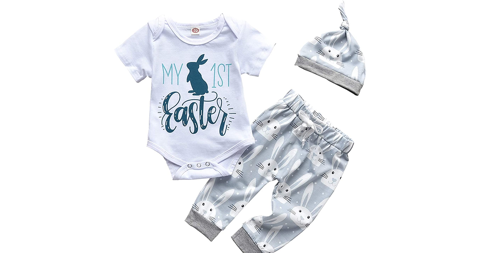 Thumbnail: My 1St Easter Outfit Newborn Infant Baby Girl Long/Short Sleeve Cotton Romper Bo