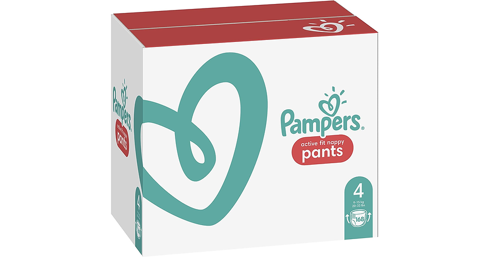 Thumbnail: Pampers Baby Nappy Pants Size 4 (9-15 Kg/20-33 Lb), Active Fit, 168 Nappies, MON