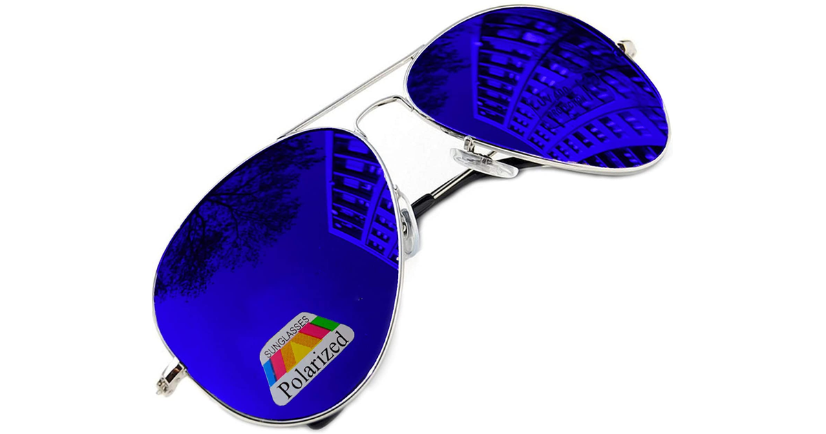 Vintage Retro Original Pilot Mirrored Mirror Lens Polarized Sunglasses Glasses Air Force Unisex Vintage Lens UV400 MFAZ Morefaz Ltd