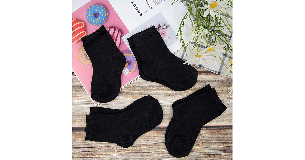 Thumbnail: Duufin 18 Pairs Toddler Socks Kids Mid Cut Half Cushion Socks Breathable Unisex 