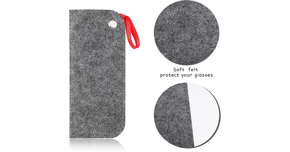 Thumbnail: Hifot Soft Eyeglasses Case 3 Pack, Felt Portable Travel Slip in Eyeglasses Case,