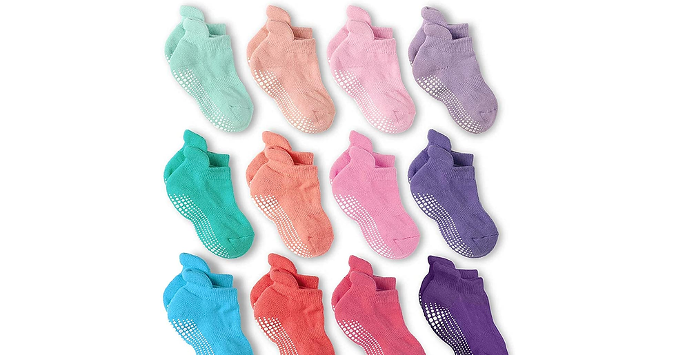 Thumbnail: LA Active Grip Ankle Socks - Cozy Warm Winter Socks - for Baby Toddler Infant Ne