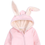 Thumbnail: Kids Tales Newborn Baby Winter Warm Outfits Cute Rabbit Ear Hooded Zipper Romper