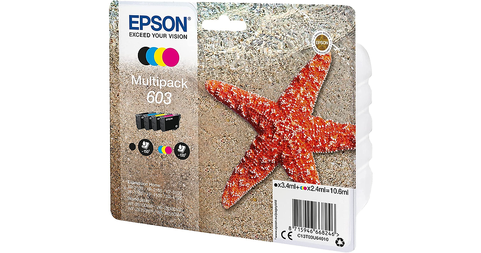 Thumbnail: Epson 603 Starfish Genuine Multipack, 4-Colours Ink Cartridges