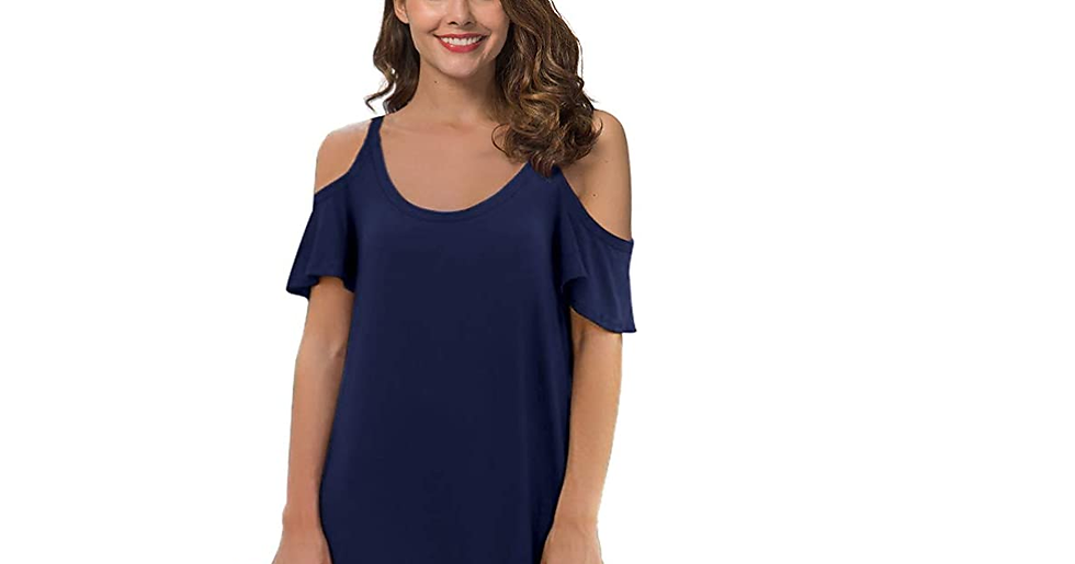 Thumbnail: GRECERELLE Women'S Summer Casual Loose Long Dress Strapless Strap Cold Shoulder 