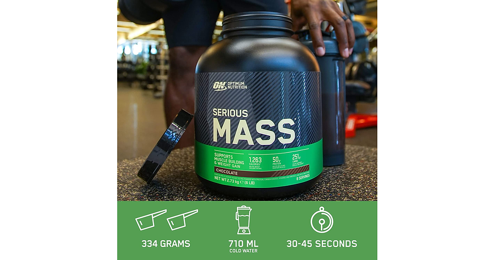 Thumbnail: Optimum Nutrition Serious Mass Protein Powder High Calorie Mass Gainer with Vita