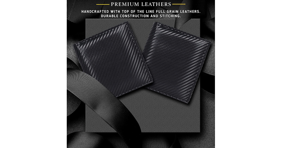 Thumbnail: Brand - Eono Small Leather Wallets with RFID- 2 Note Compartment Ultra Slim Wall