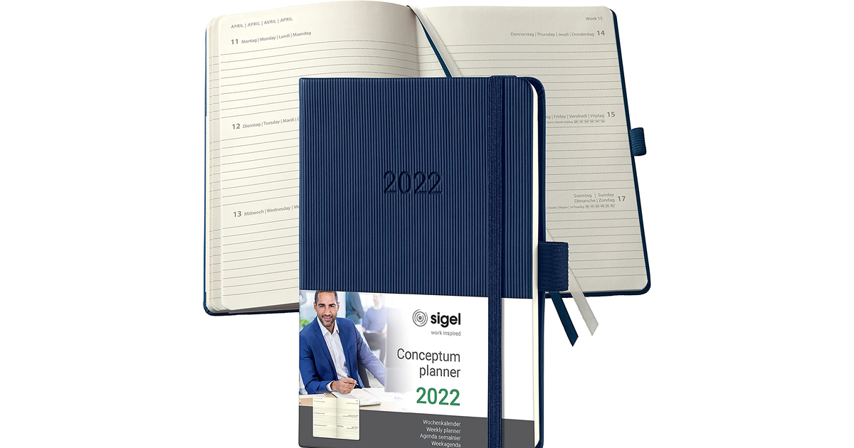 C2263 Conceptum Weekly Planner 2022-10,8 X 15,1 Cm - Hardcover - 176 Pages - Blu