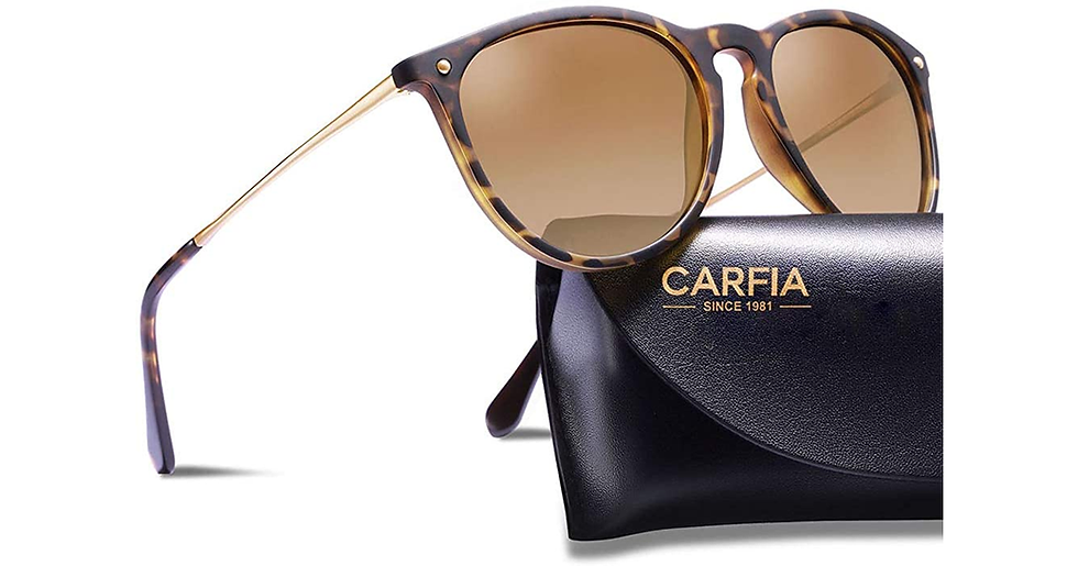 Thumbnail: Carfia Vintage Polarised Mens Womens Sunglasses UV400 Protection for Driving Tra
